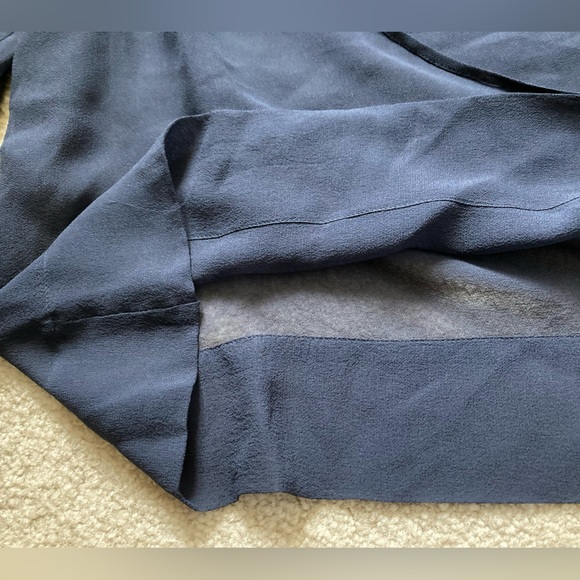 Club Monaco silk chiffon embroidered sequinned blouse, size XS - Picture 5 of 13